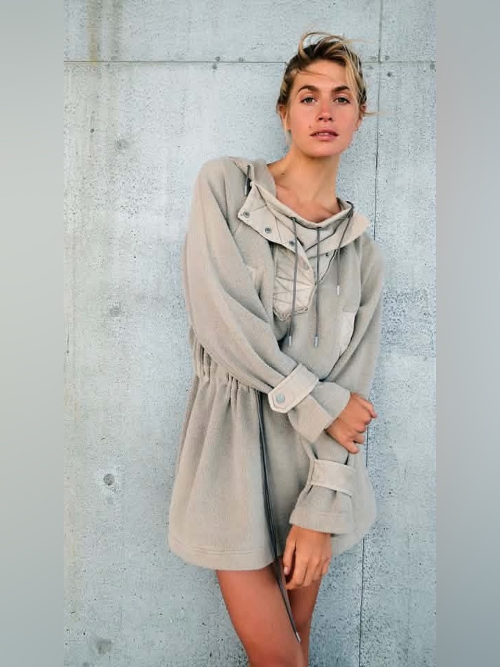 We The Free Sadie Surplus Slouchy Longline Fleece Jacket
